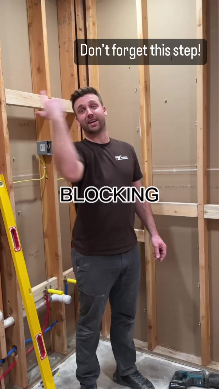 When building or remodeling, don’t forget to install blocking. Document ...