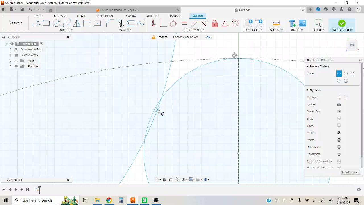 Fusion 360 CAM Users | I can't draw a line tangent to both these ...