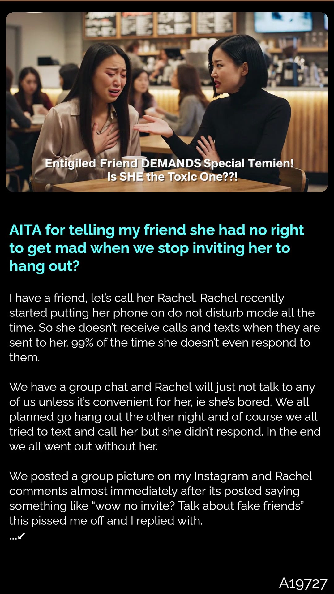 AITA for telling my 💫 friend she had no 😉 right to get mad when we stop ...