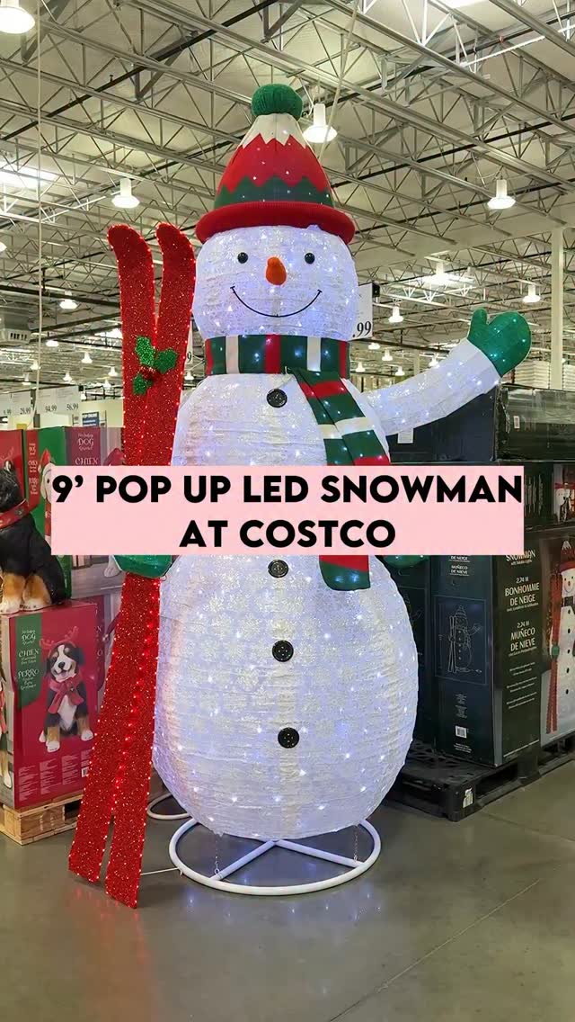 コストコ　スノーマン 9' Pop Up LED Snowman at Costco ⛄️ • #holidaydecor #costcoaisles