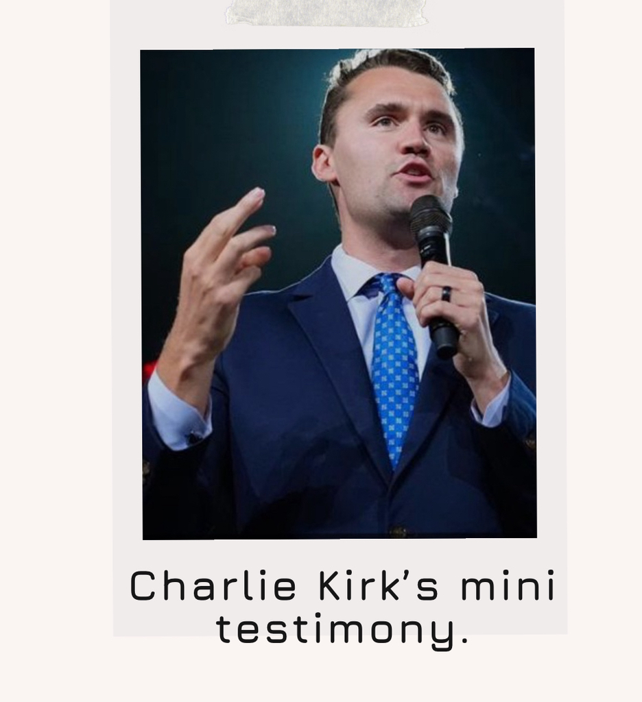 Charlie Kirk mini testimony #charliekirk #gospel #grace #Compassionate ...