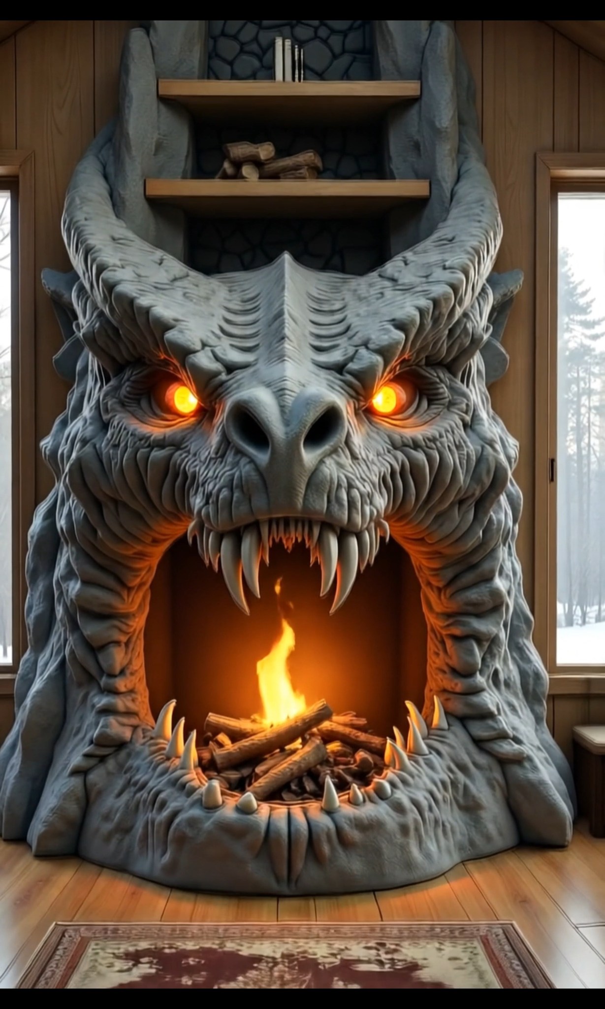 I Need a Dragon-Shaped Fireplace in My Home, Like, Now!" #fireplaces # ...