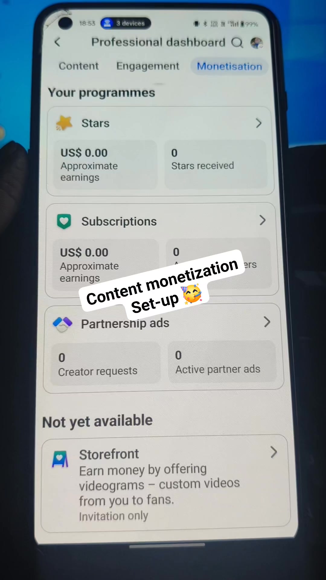 Content monetization Set-up 🥳 #facebookviralvideo #fbreels