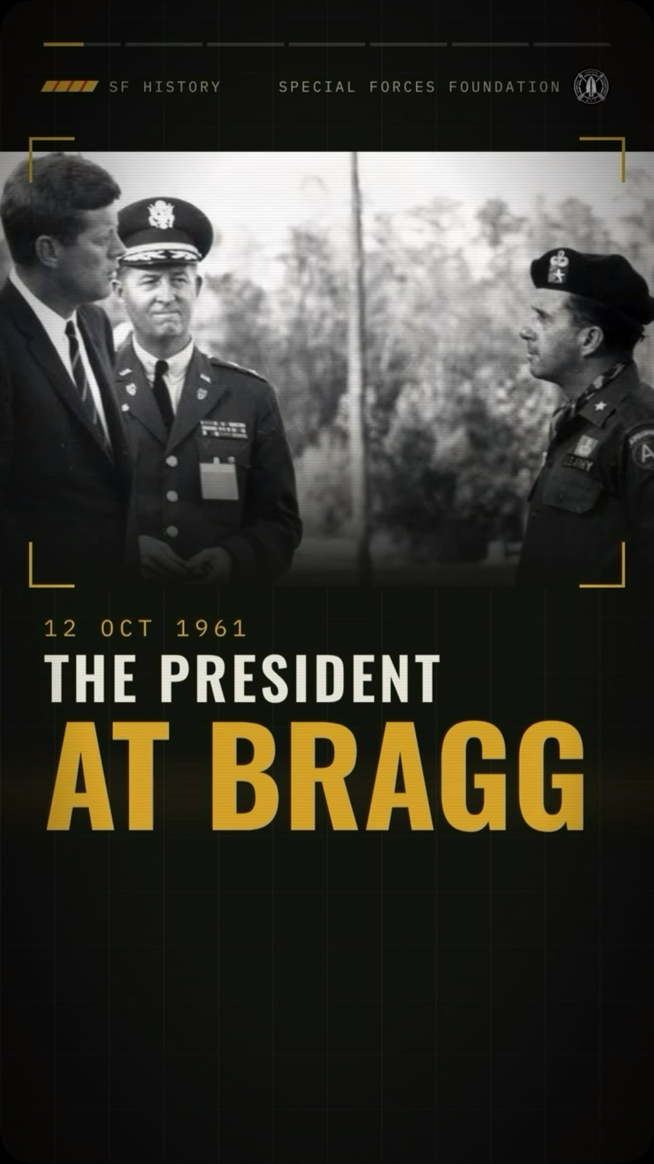 On this day in 1961, the Commander in Chief came to Fort Bragg to