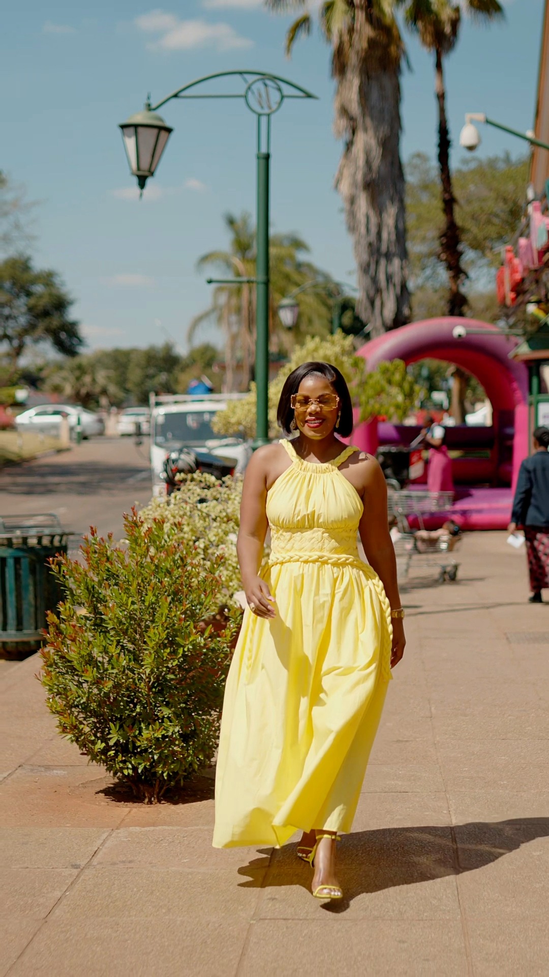 yellow brunch dress Step into summer in this gorgeous long — effortlessly elegant, feminine, and perfect for those sunny days. 🌼💛, Whether you’re heading to brunch, a holiday getaway, or a summer event, this Size:child-6 Add a small shoulder Back-In-Stock-Winter Navy Blue Rose Gold