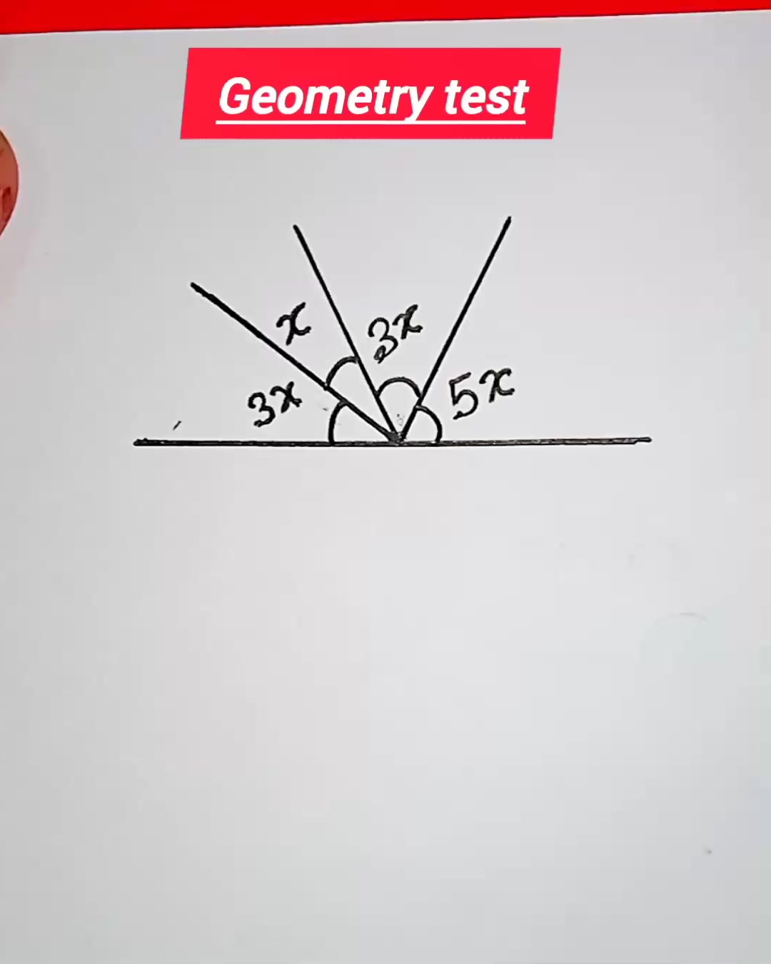 Simple geometry test : Can you find the value of 'x'. Type your right ...
