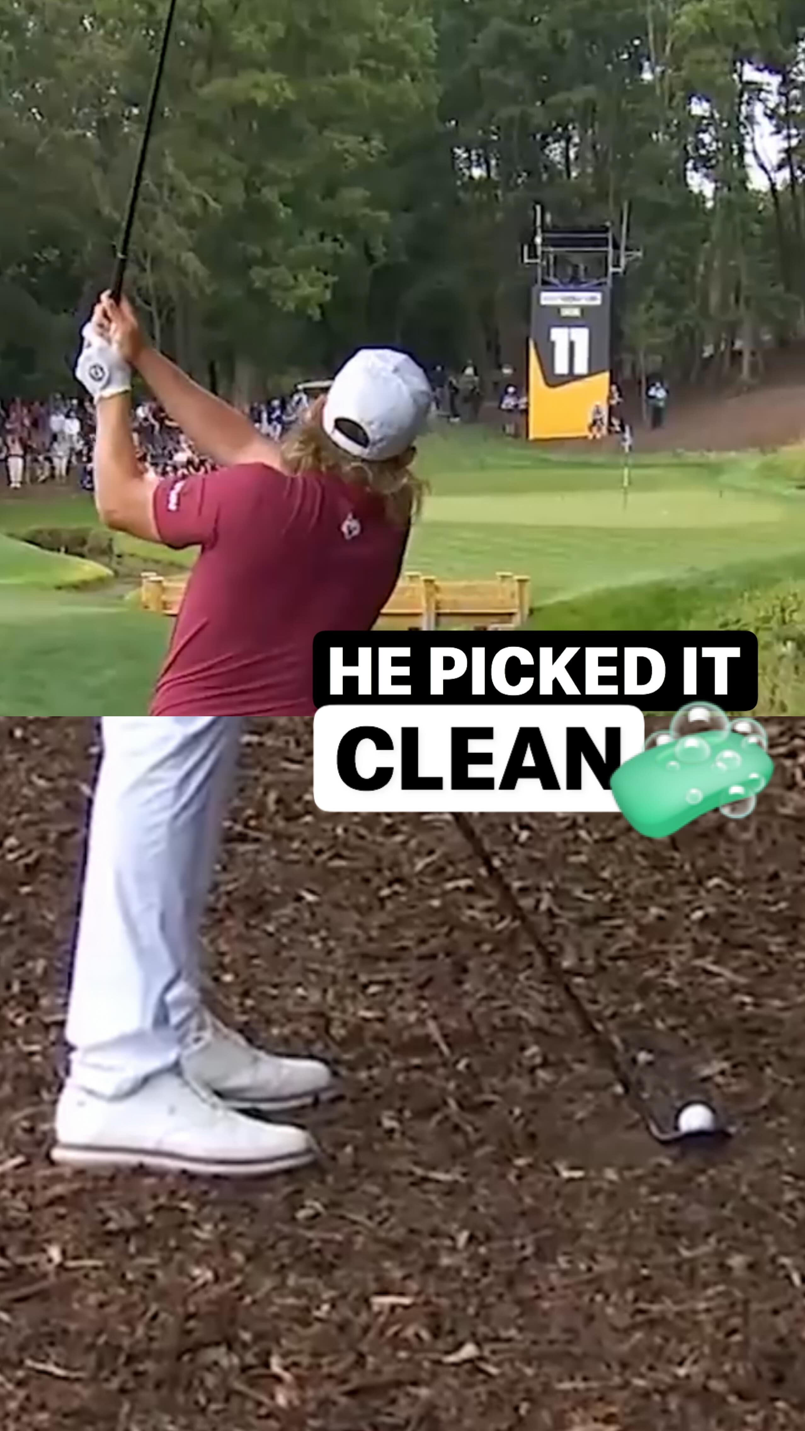 He picked it clean 😳 - - #wow #golf #smooth #clean #sunday #champion # ...