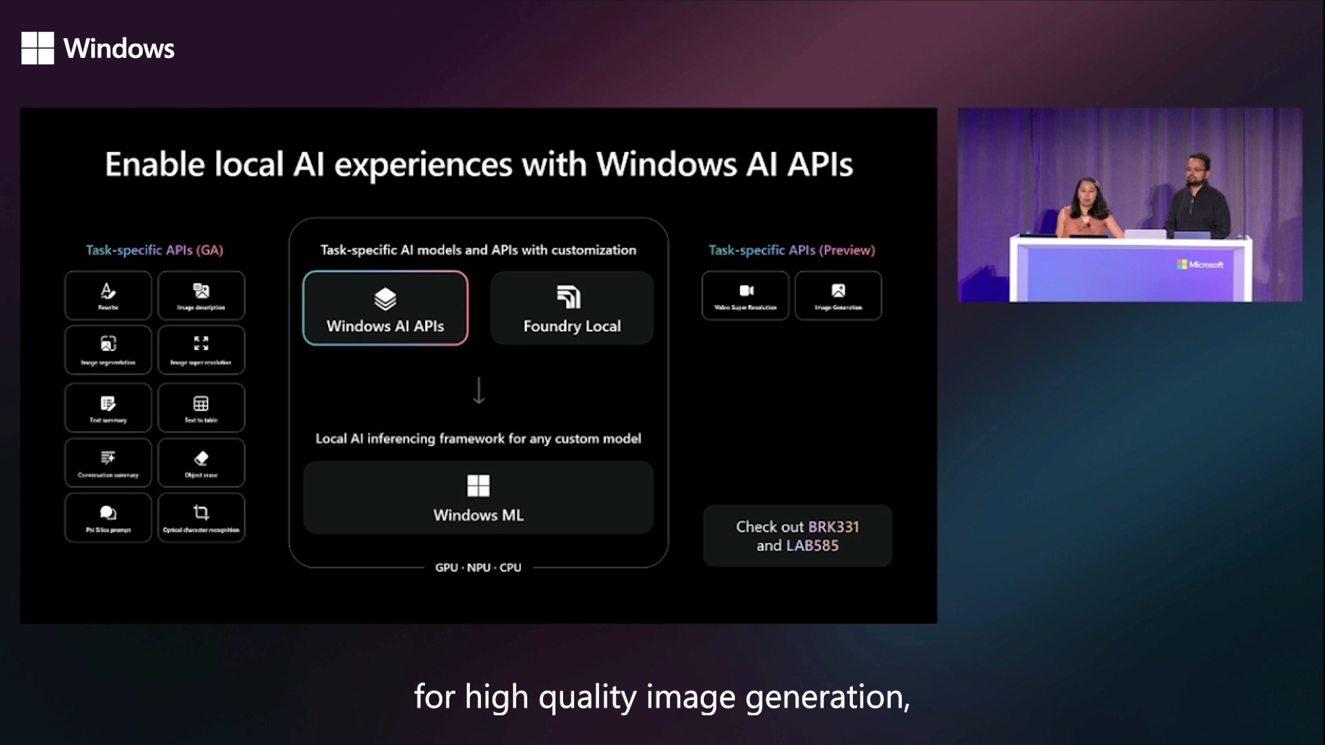 New Windows AI APIs! During #MSIgnite we announced new Windows AI APIs ...