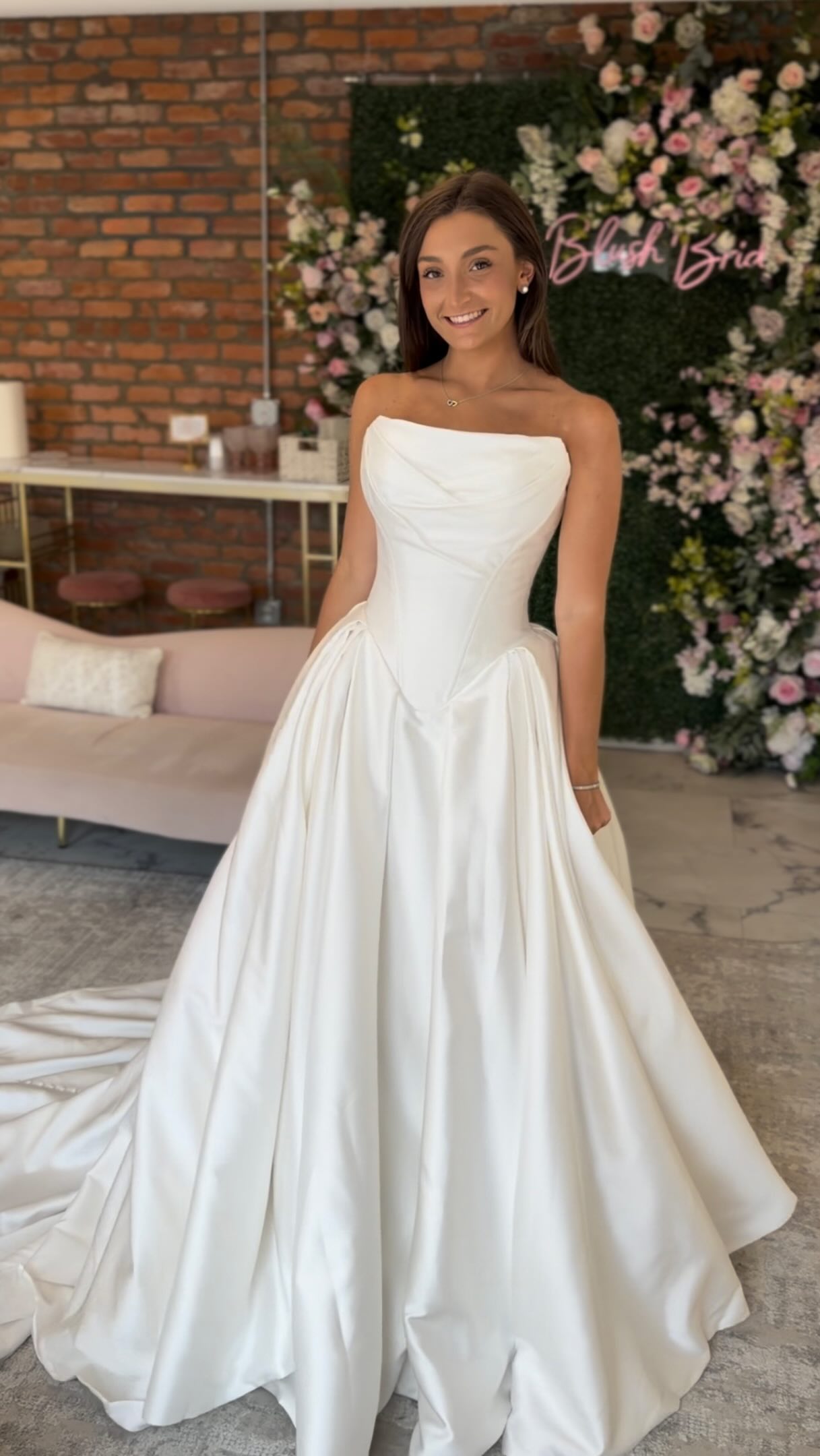 Which wedding dress are you choosing? A classic satin ballgown, or a fitted lace dress? We can’t wait to hear what you think! 💍✨, You can try both of these new arrivals in store now! 💗, 