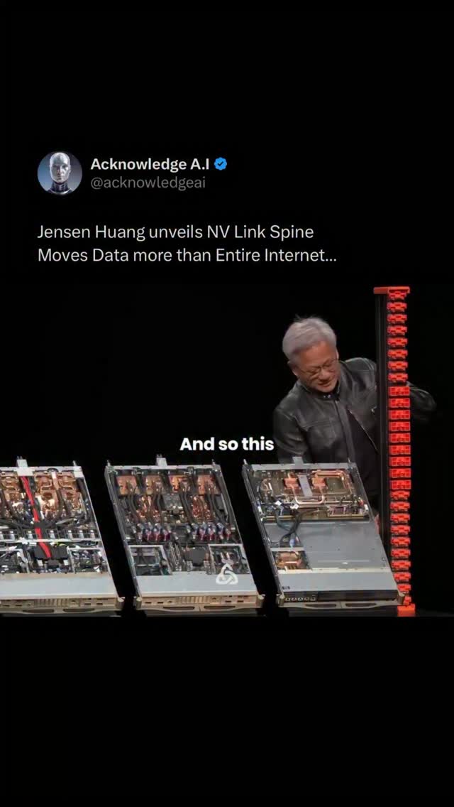 At Computex 2025, NVIDIA CEO Jensen Huang revealed the NVLink Spine, a ...