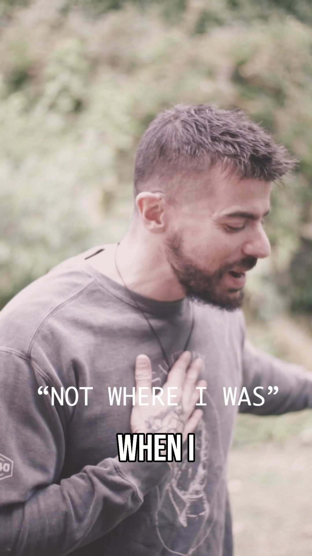 Thinking about what He's done, what He rescued me from... He reached ...