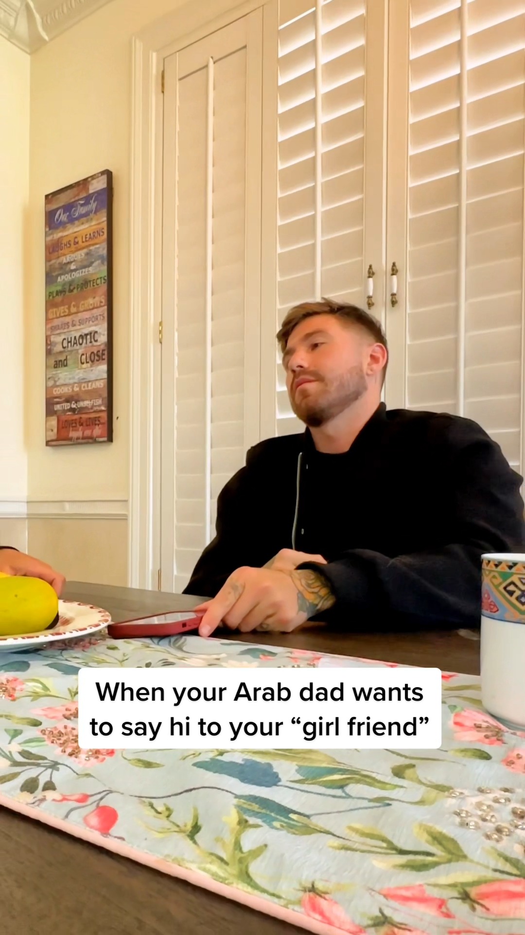 Teaching him arabic is coming in handy 🤣🤪🙈 arabcouple  