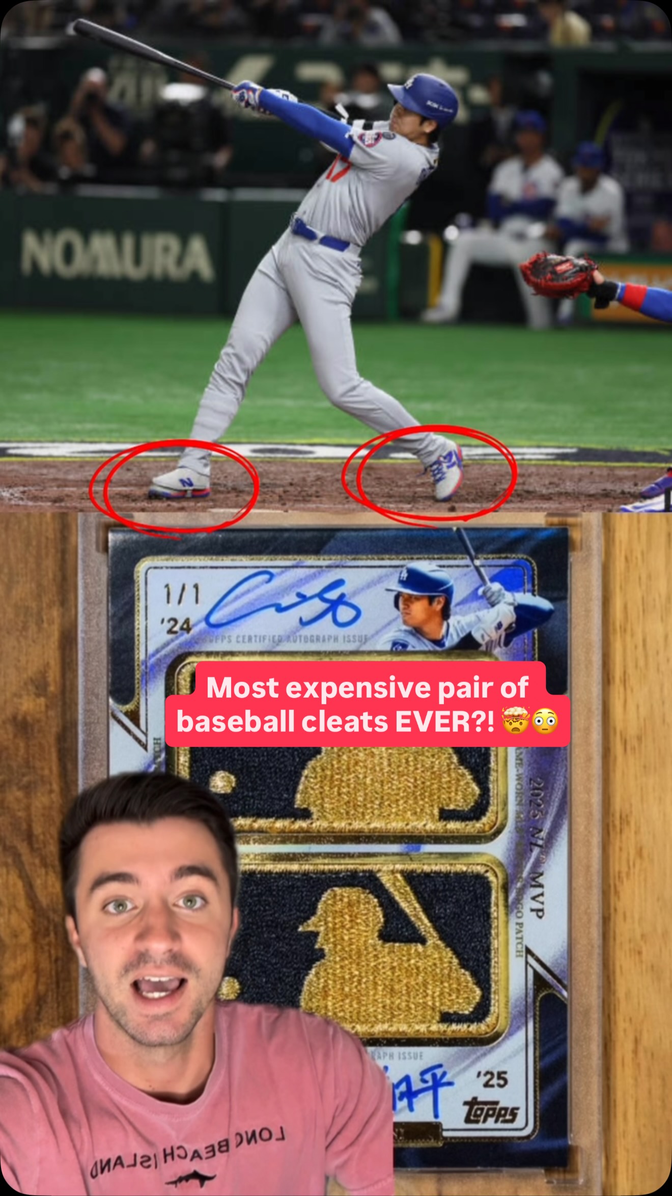 Shohei Ohtani 1/1 game-used batting glove with the full Asics logo 🧤