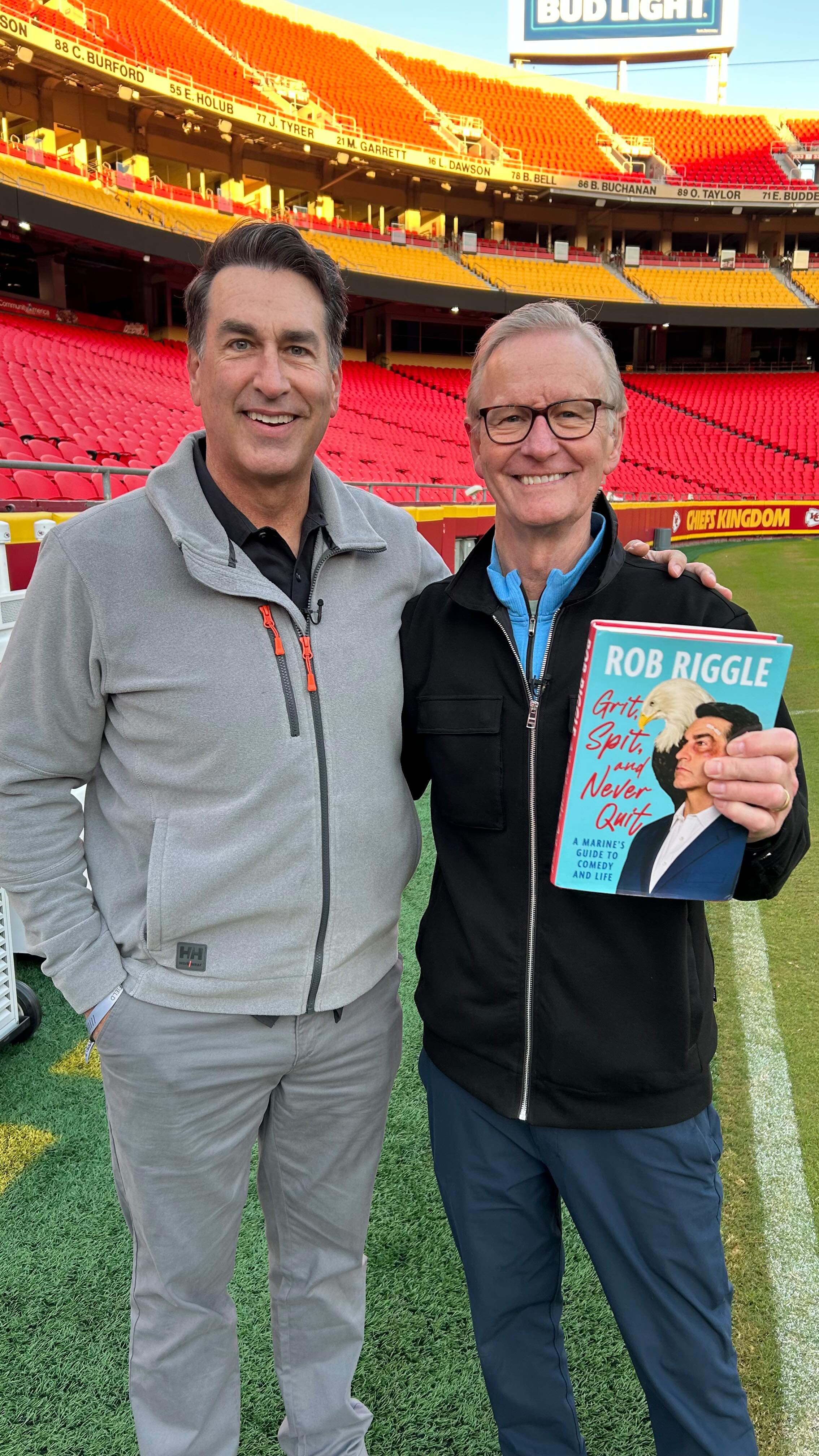 Steve catches up with Rob Riggle at Arrowhead stadium! | Fox & Friends ...