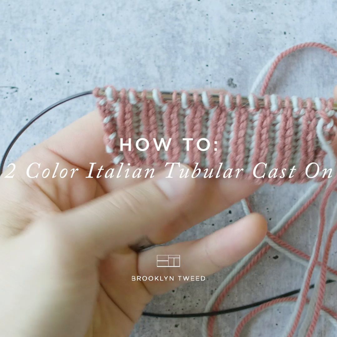 Learn the Two-Color Italian Tubular Cast On for 1x1 ribbing – a sturdy ...