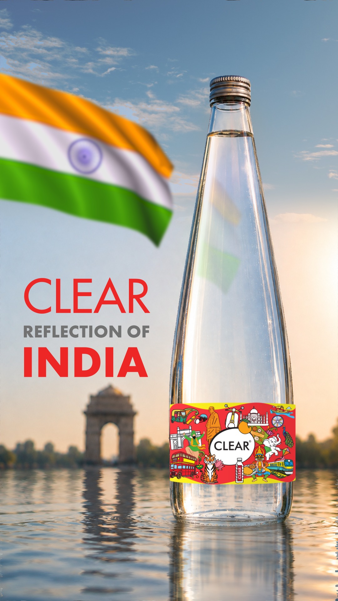 This Independence Day, may every reflection remind us of the pride we carry, the freedom we celebrate, and the India we belong to., ., ., ., #ReflectionOfIndia #PaniHoToClear #sipofindia 
