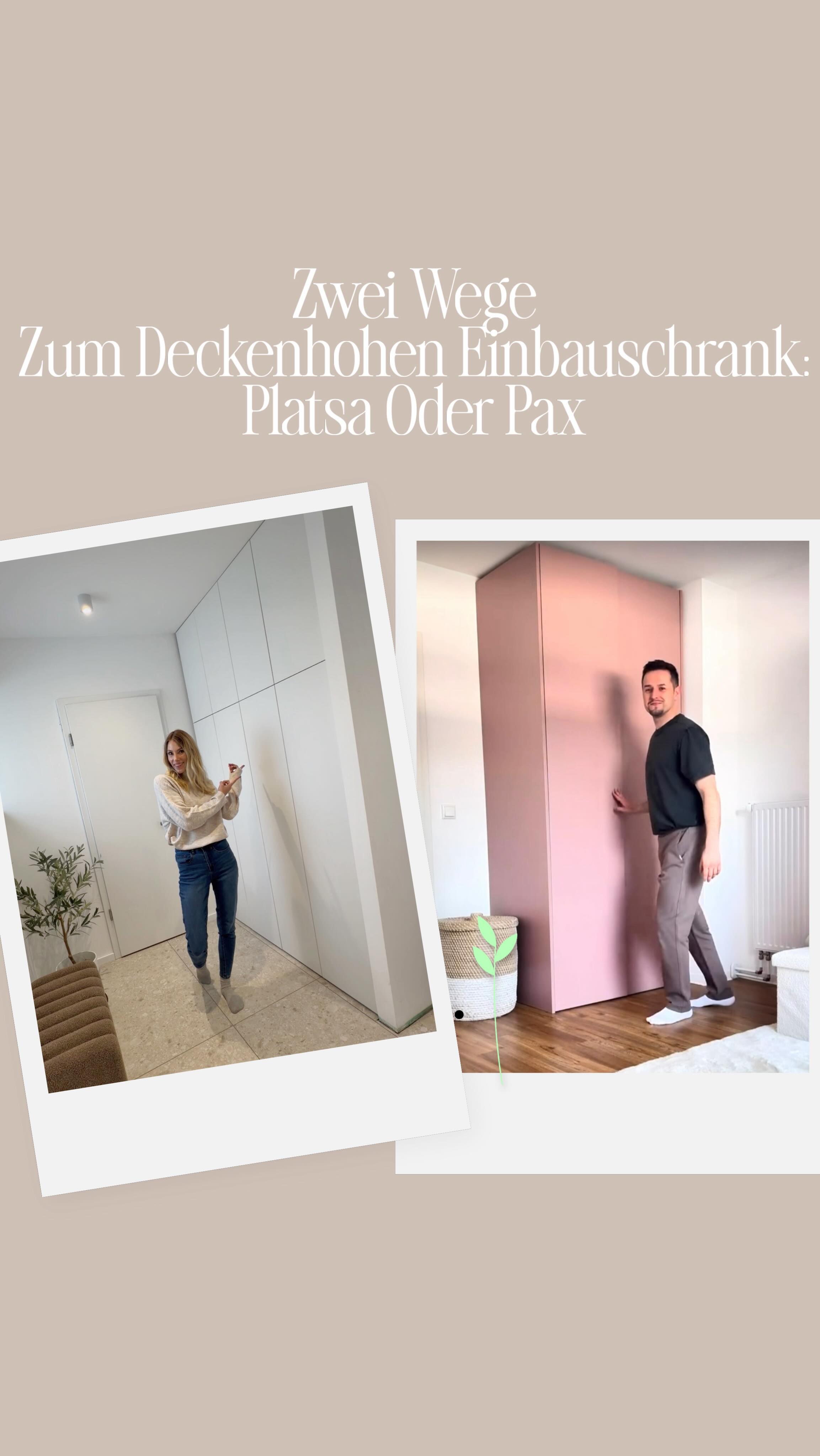 Deckenhoher Einbauschrank mit IKEA – zwei Möglichkeiten., Wir wollten unbedingt beide einen Schrank bis unter die Decke, damit kein Platz verschenkt wird., Dabei standen zwei Optionen zur Auswahl. ,