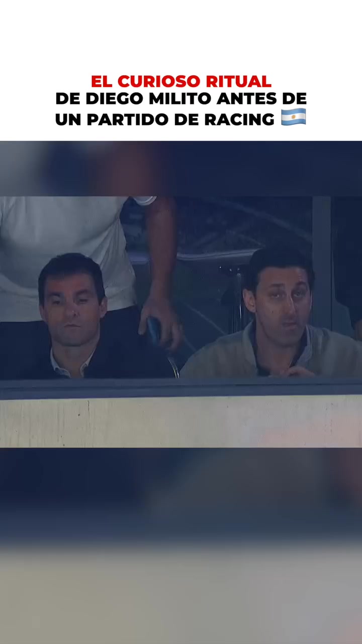 Un curioso ritual: Diego Milito, presidente de Racing, fue captado ...
