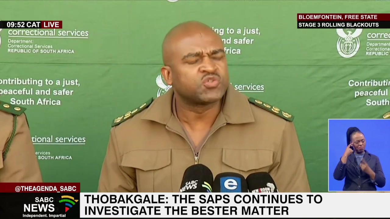 Correctional Services commissioner, Makgothi Thobakgale, updating the ...