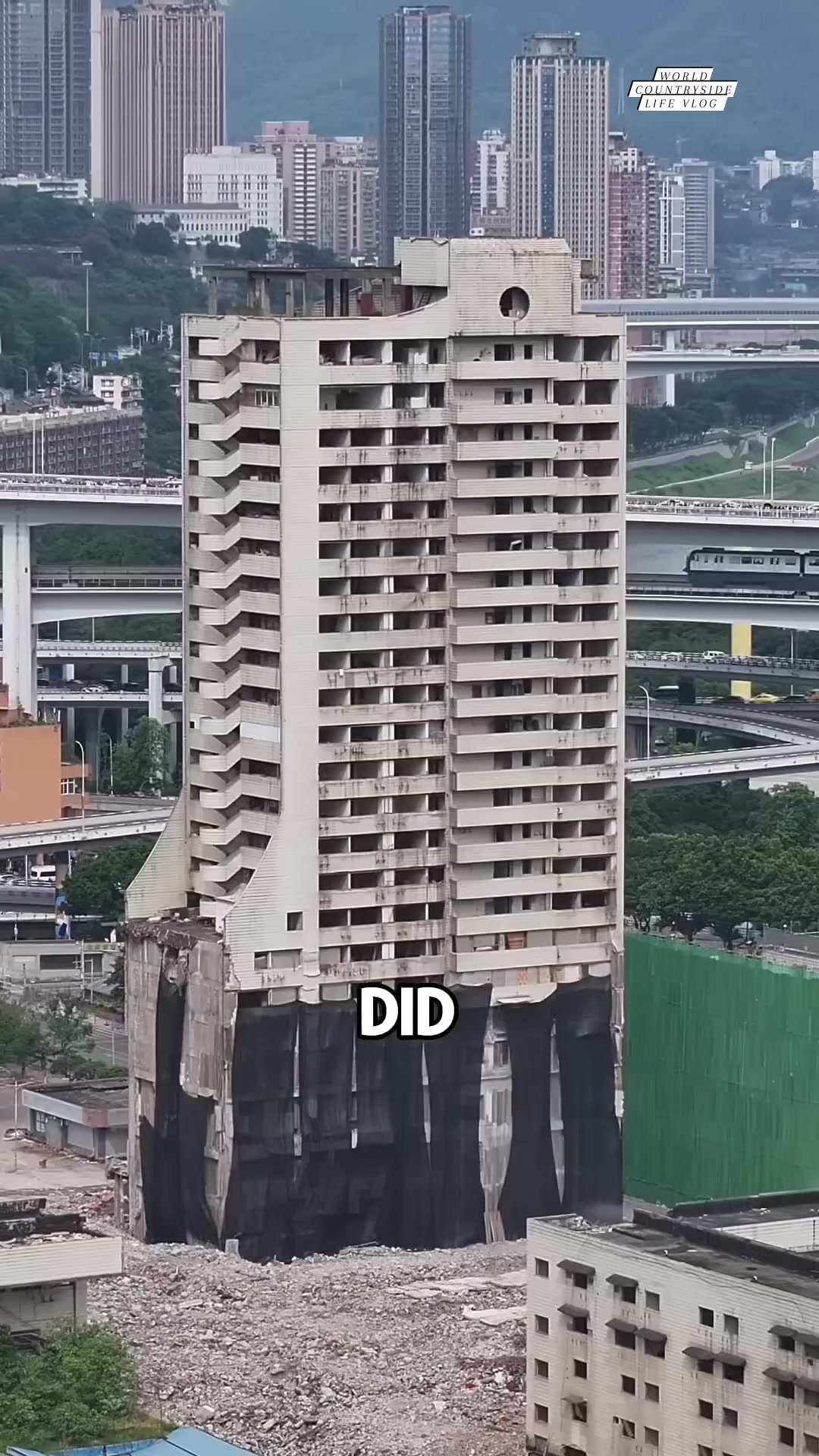 🏗️🔥 Excavators are lifted to rooftops for building demolition 😲👌 # ...