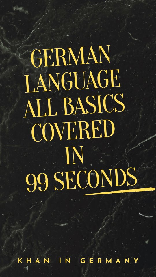 German Language All Basics Covered In 99 Seconds #germanlanguage # ...