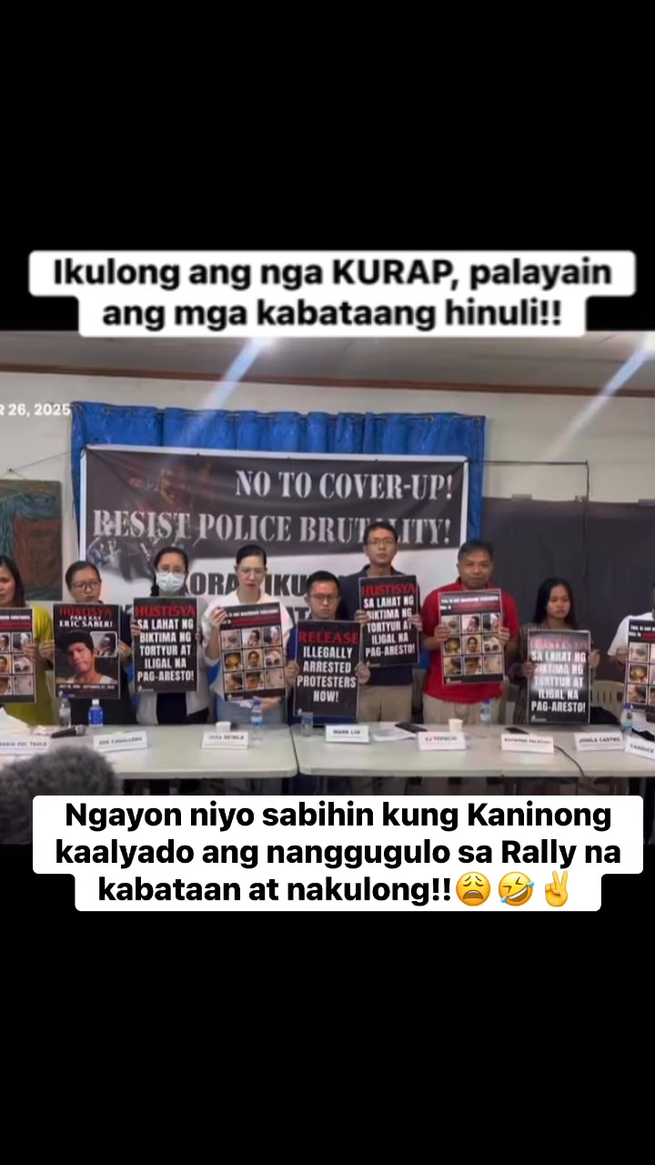 Ikulong ang mga KURAP, palayain ang mga kabataang nahuli sa RALLY!! 😩🤣 ...