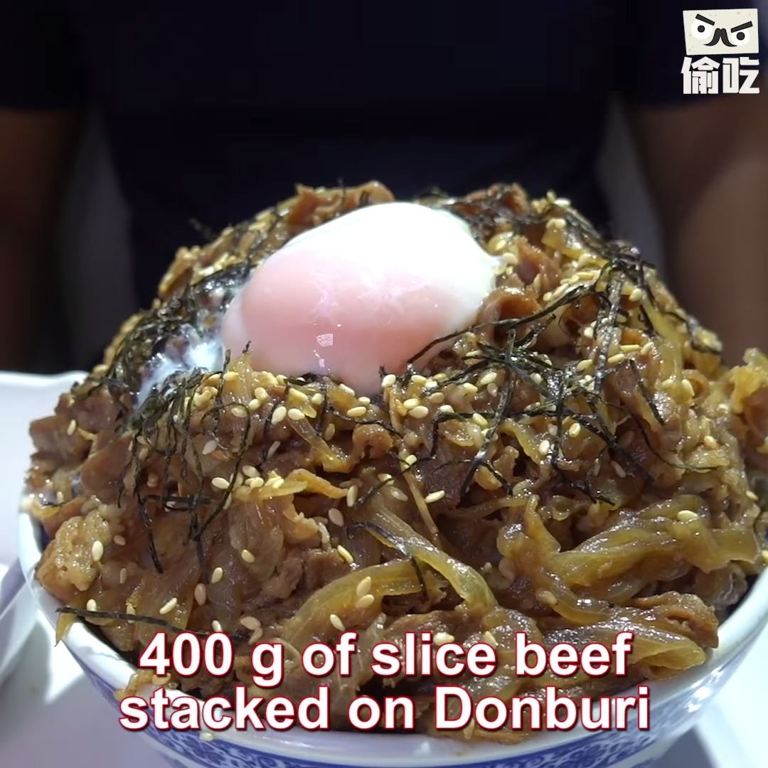 😍 Ultimate 400g Beef Mountain Donburi! Damage: SGD$14.90 Beans