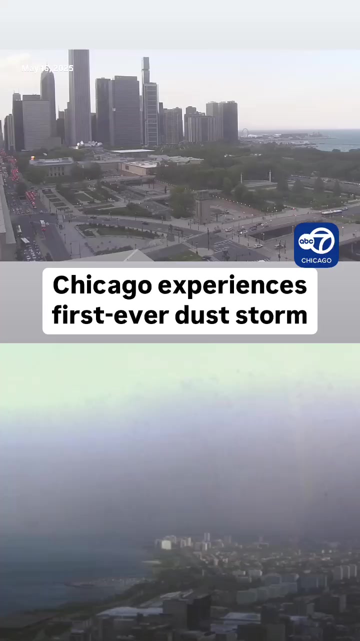 Large dust storm moves through Chicago area, first-ever warning in city ...