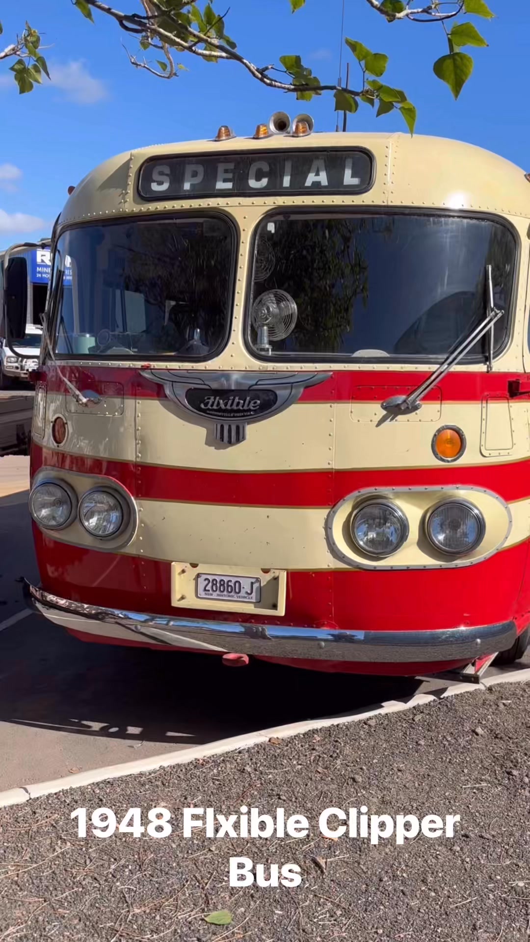 1948 Flxible Clipper Bus travelling through Kalgoorlie Boulder Desert ...