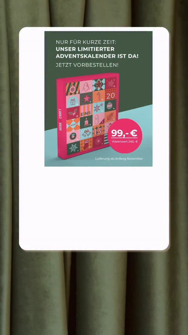 ✨ Unser exklusiver Adventskalender 2025 ✨, Freut euch auf 24 einzigartige Überraschungen, die es so noch nie bei uns gab! Euch erwarten viele besondere Specials, darunter auch brandneue Neonfarben und