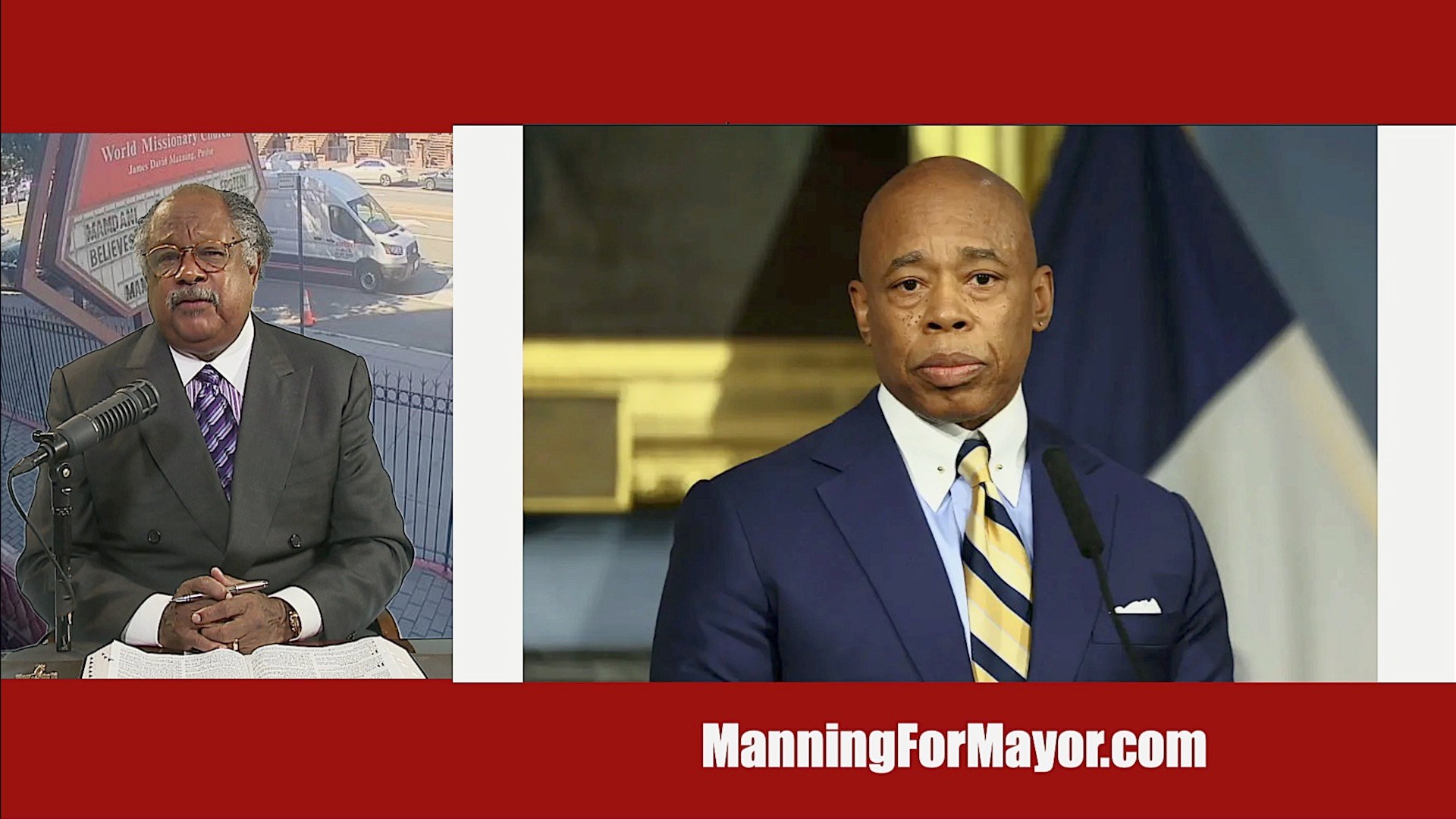 Eric Adams Love NY and Endorse Pastor Manning (2 October 2025) atlah ...