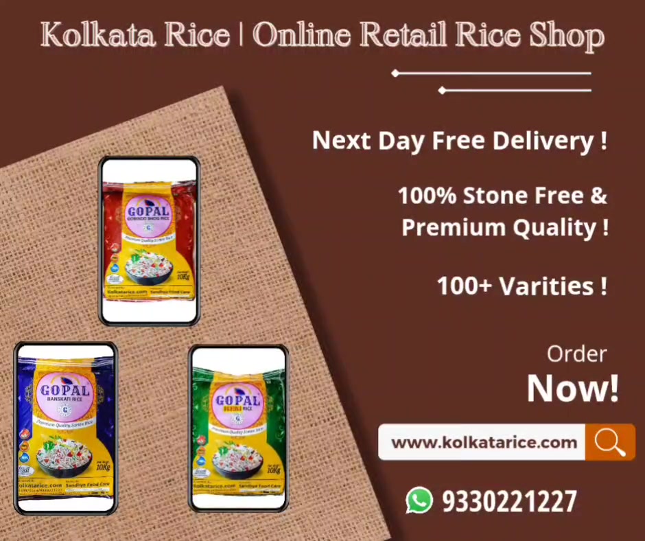 Hello Kolkata, Introducing Online Retail Shop ! Exclusive for Rice ...