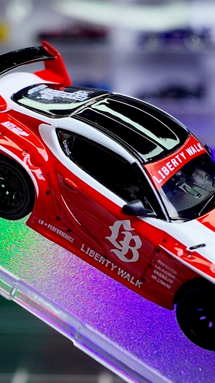 MINI GT 1:64 Model LB☆WORKS Toyota GR Supra in red and white