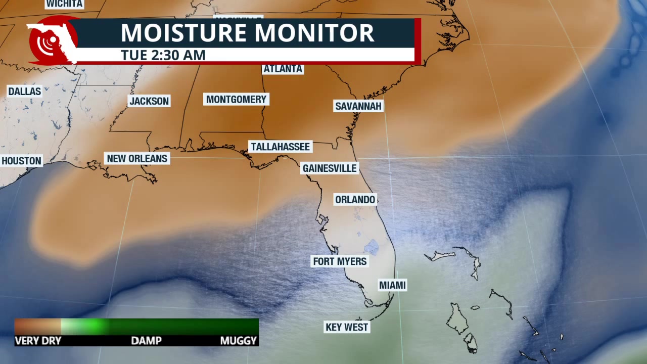 Humidity levels will continue to fluctuate as several fronts make their ...