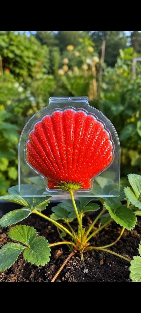 The mystery of the blue strawberry. A viewer says he grows them