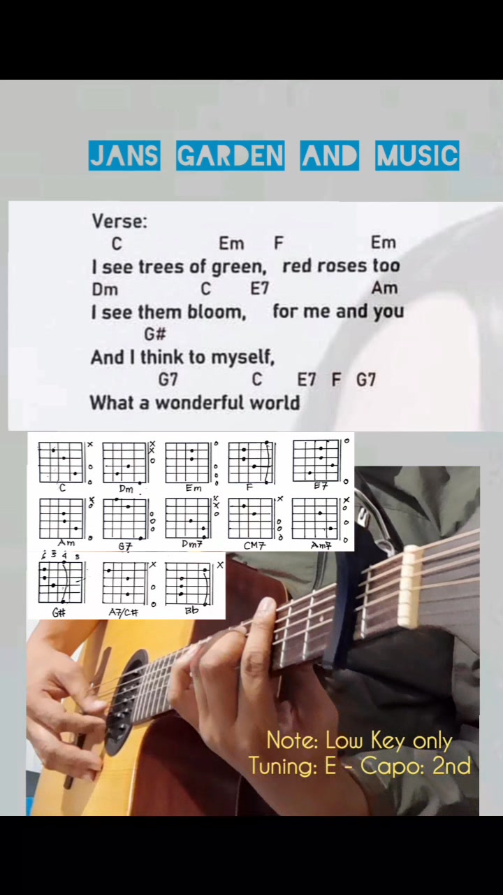 Jam Demo What A Wonderful World -Louis Armstrong- Note: Simplified Low ...