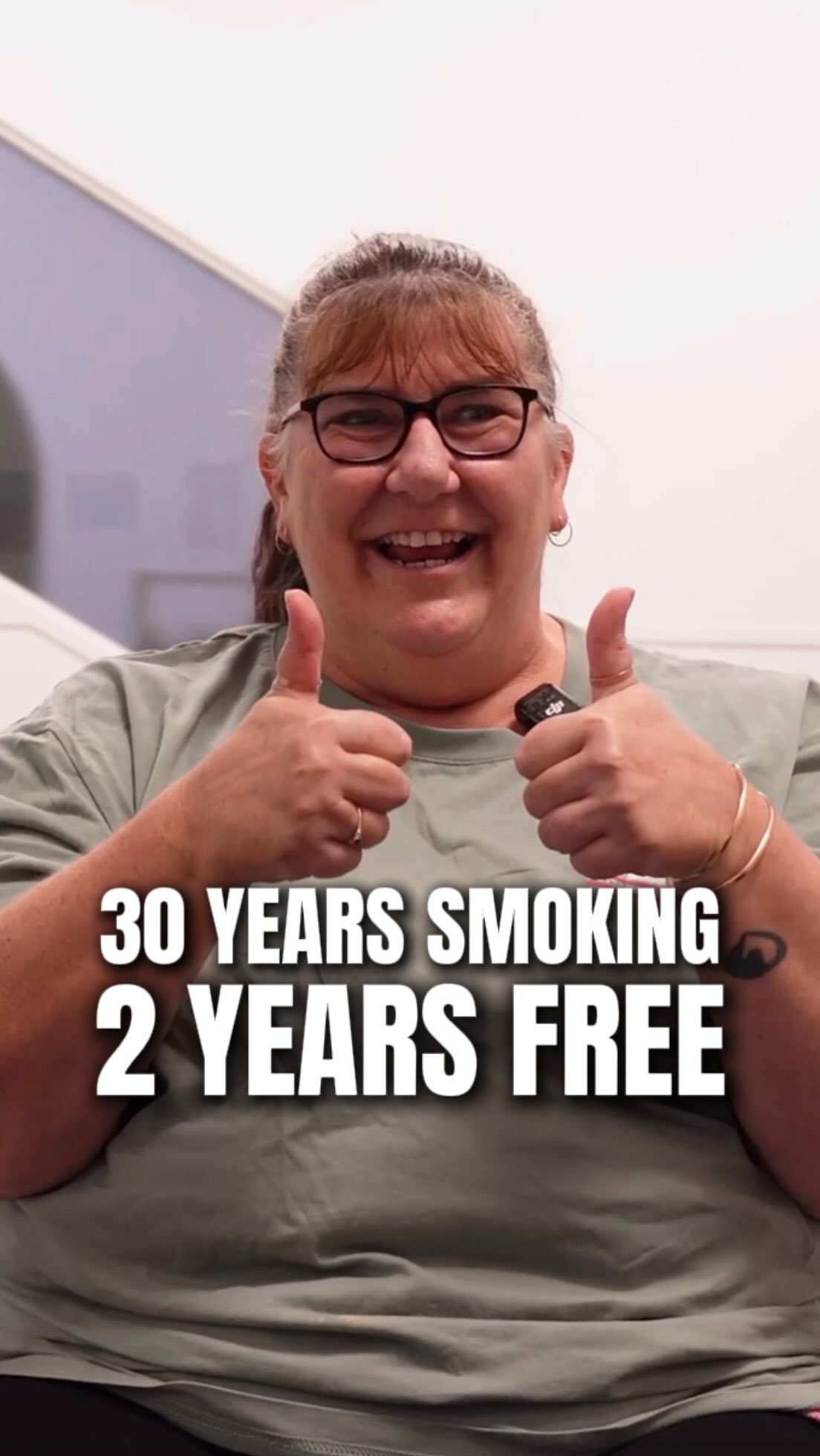 30 years of smoking… and now 2 years smokefree. 🙌🏽, This is Kellie’s  story. ❤️, She got tired of cigarettes controlling her life, made the  decision to quit, and used the support of the BBM community 