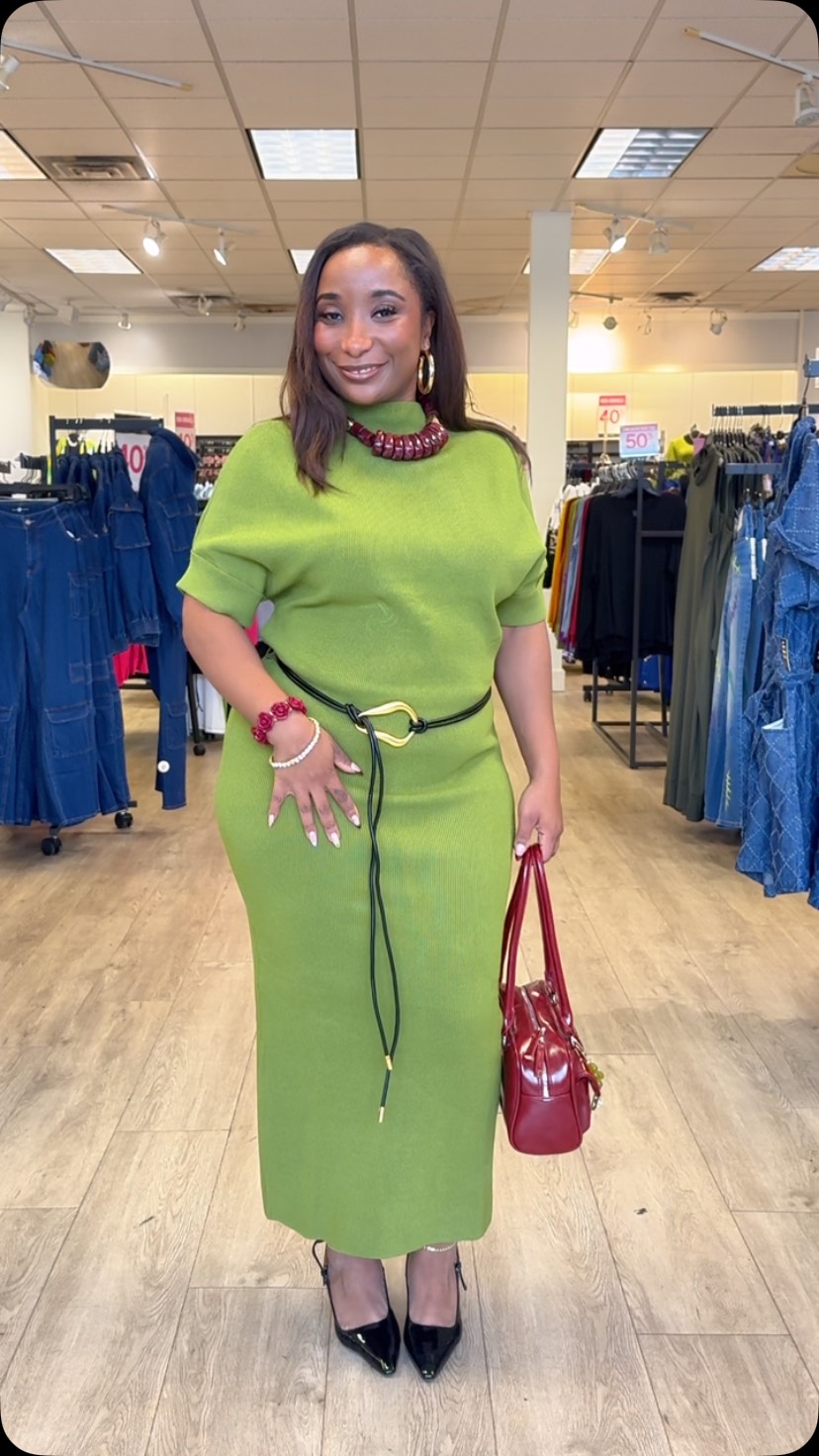 ashley stewart green dress New Dresses In Store: Fall Styles For Sizes 10-36 Maxi dresses