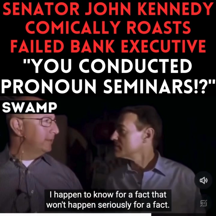 Senator John Kennedy Comically ROASTS Failed Bank Executive. | DC Swamp ...