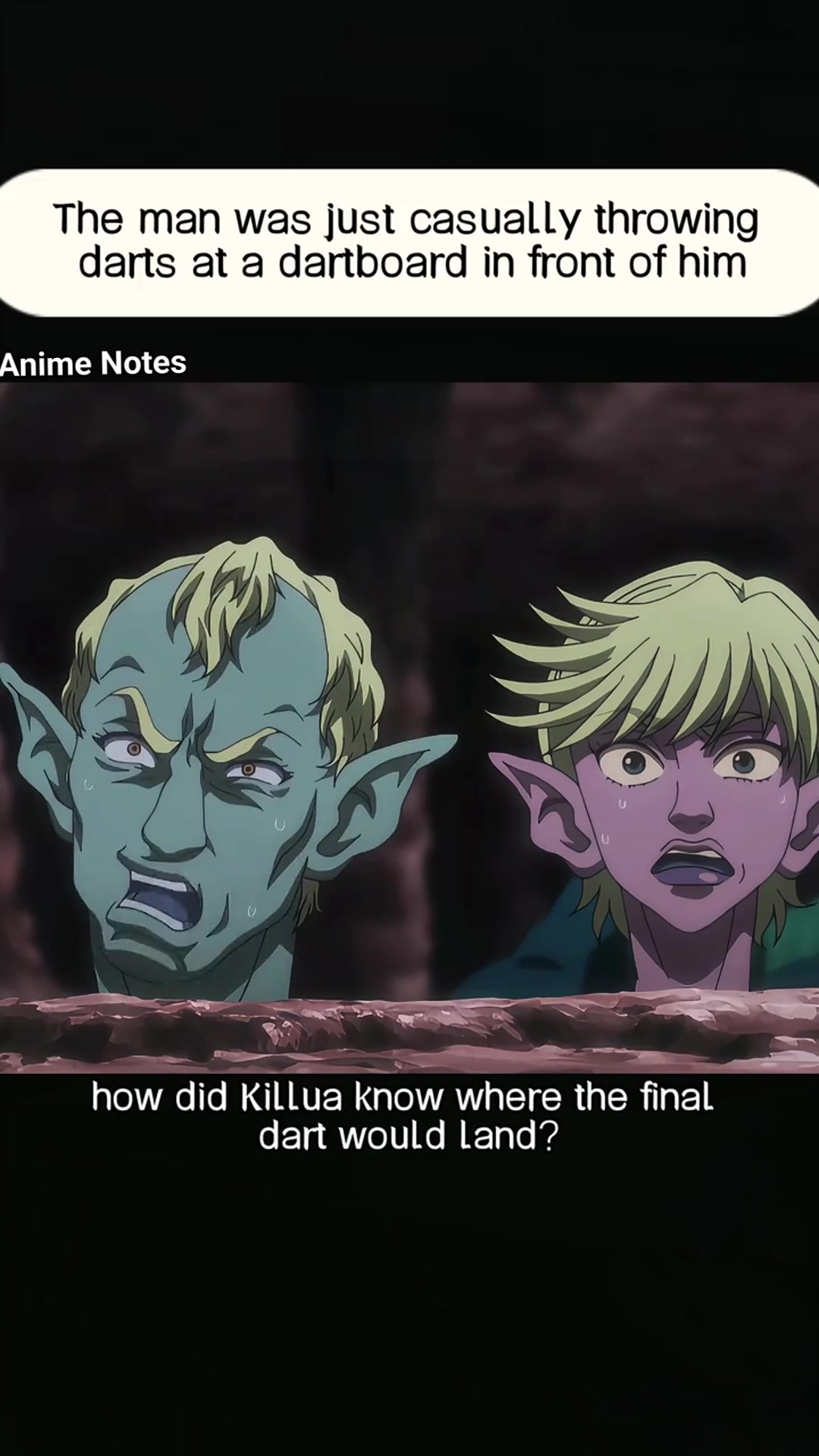 ダーツ　KILLUA Even in a game of darts, Killua proved that talent, focus, and