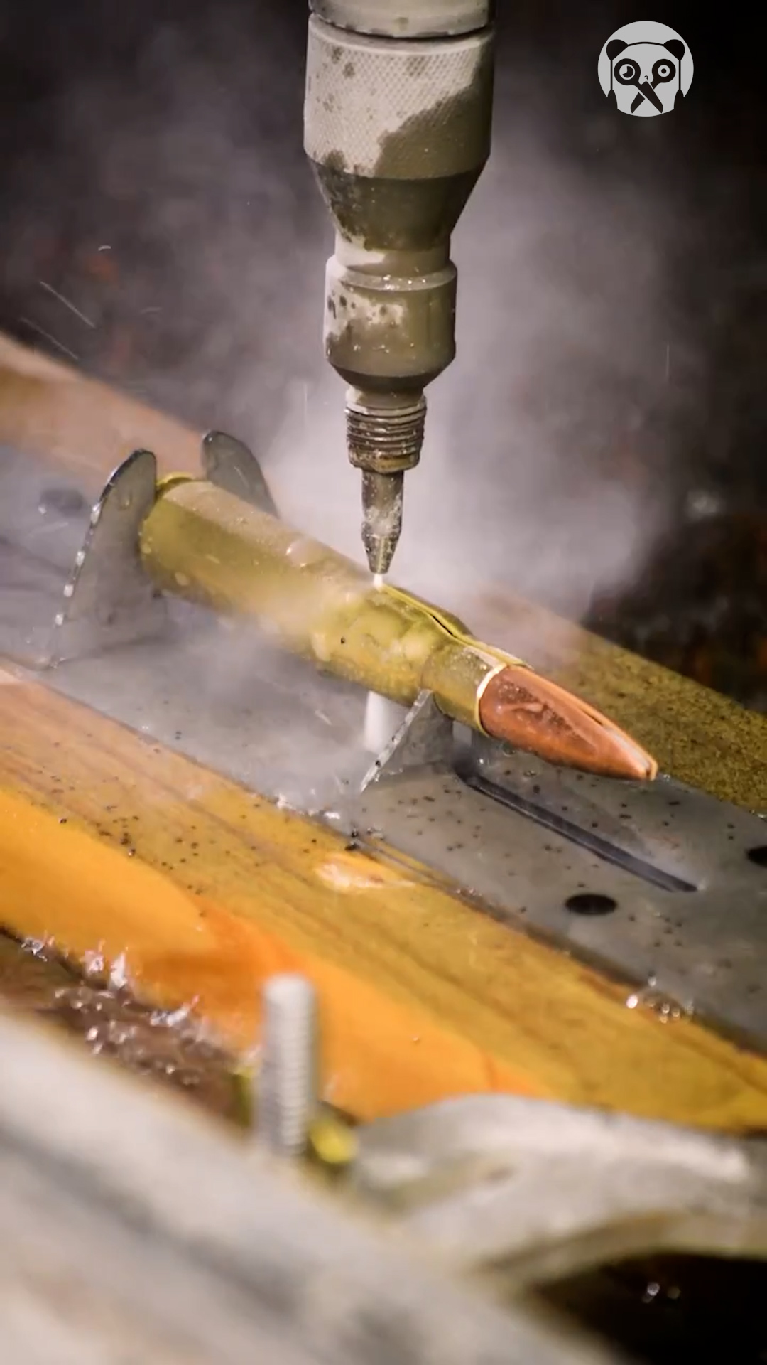 Cutting a bullet using waterjet Partner: maibmfg IG: https://www ...
