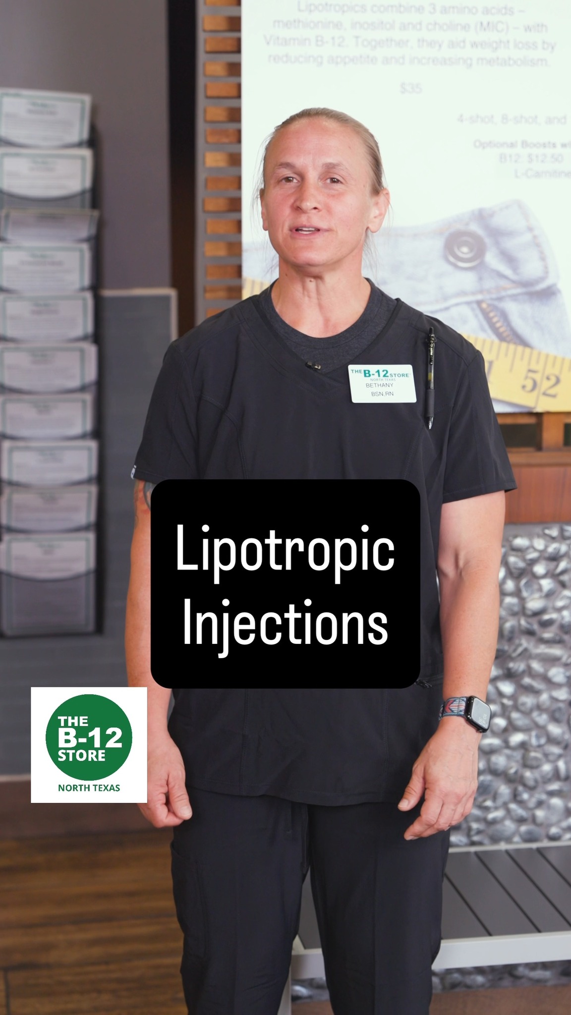 Looking for a little support on your weight-loss journey?, Our lipotropic injections are a blend of B vitamins and amino acids, designed to help support fat breakdown and steady energy — the kind that 
