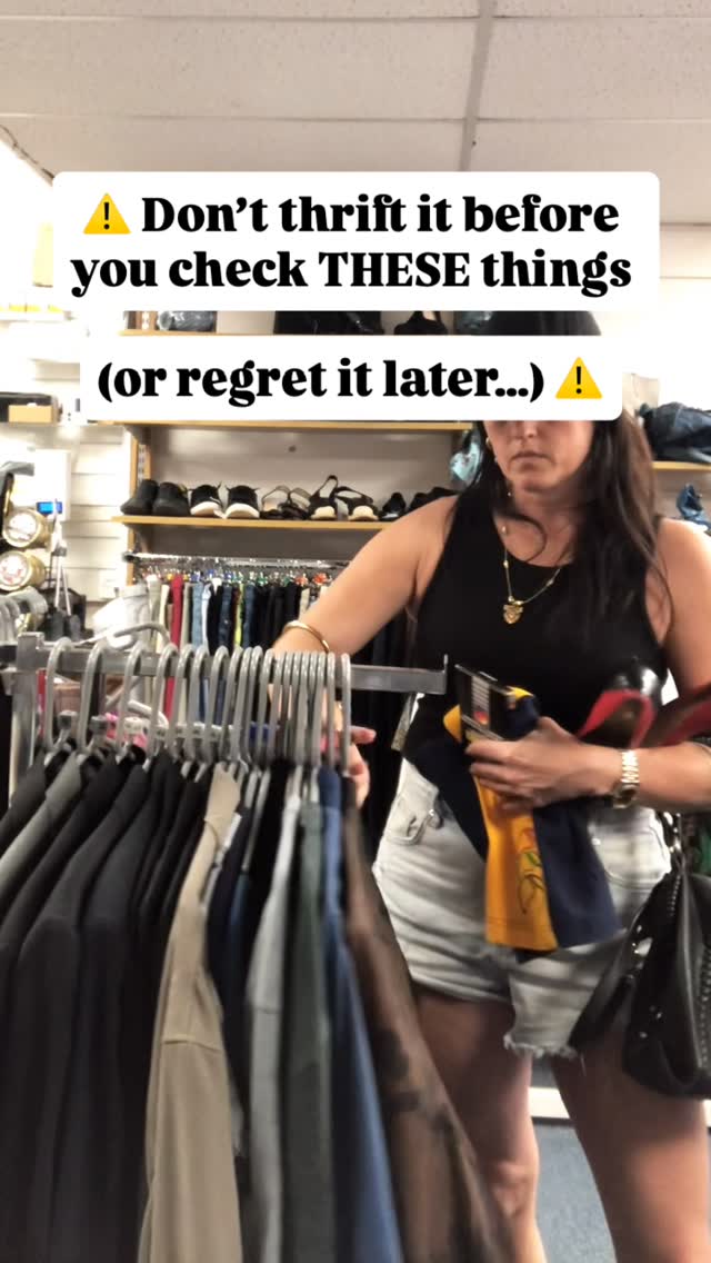 Thrifting is all fun and games until you get home and realise your ...