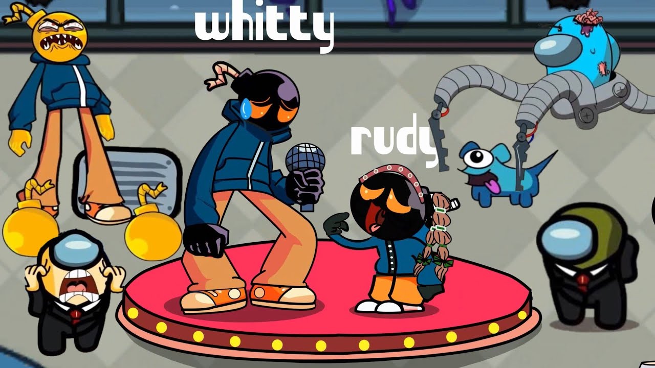 Friday Night Funkin vs Among Us Ep1 - FNF Characters Mini Whitty Hungry ...
