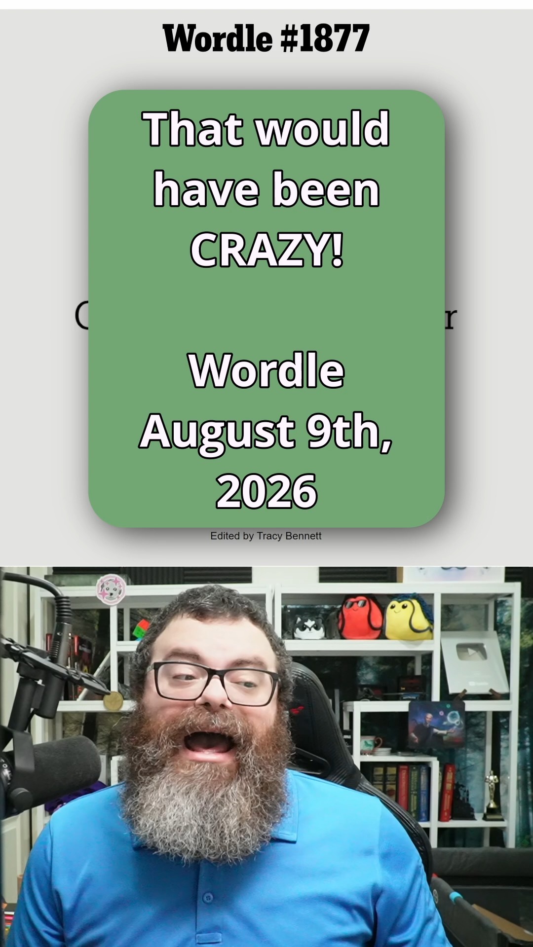 Did I say it? Wordle August 9, 2026 1877 #wordle #nytgames