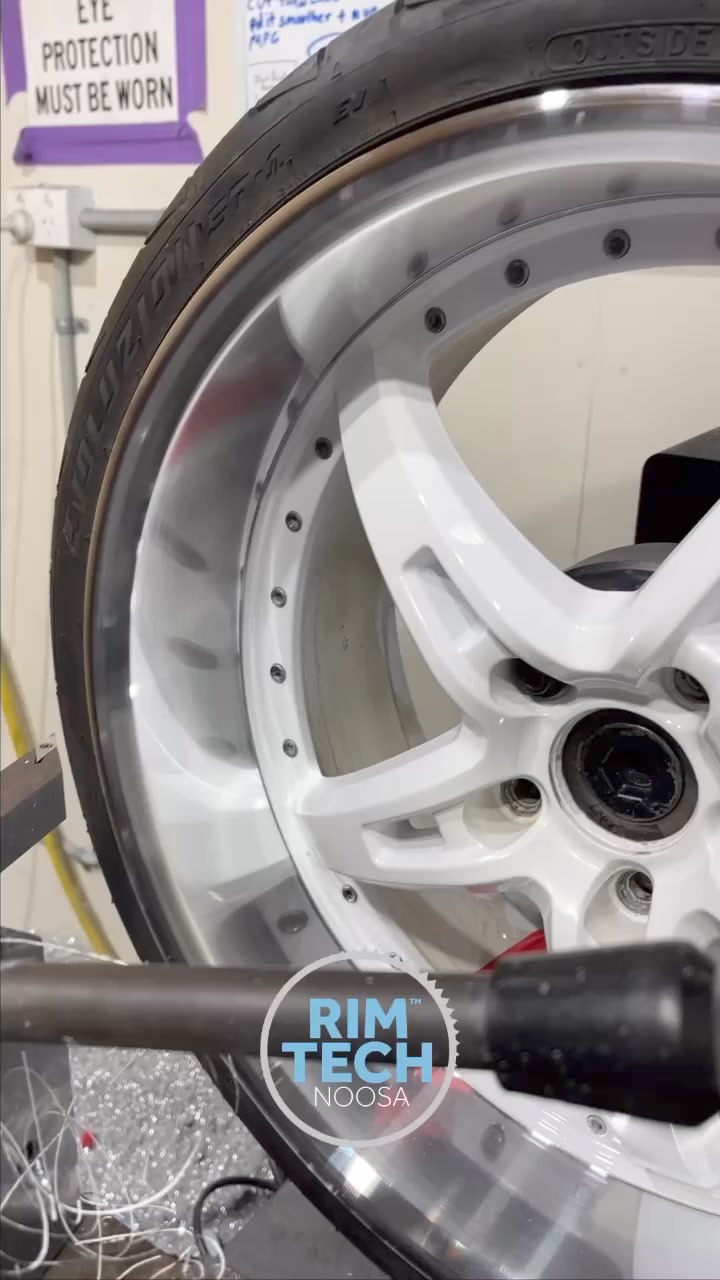 Watch us machine away the Gutter Rash damage on these white deep dish ...