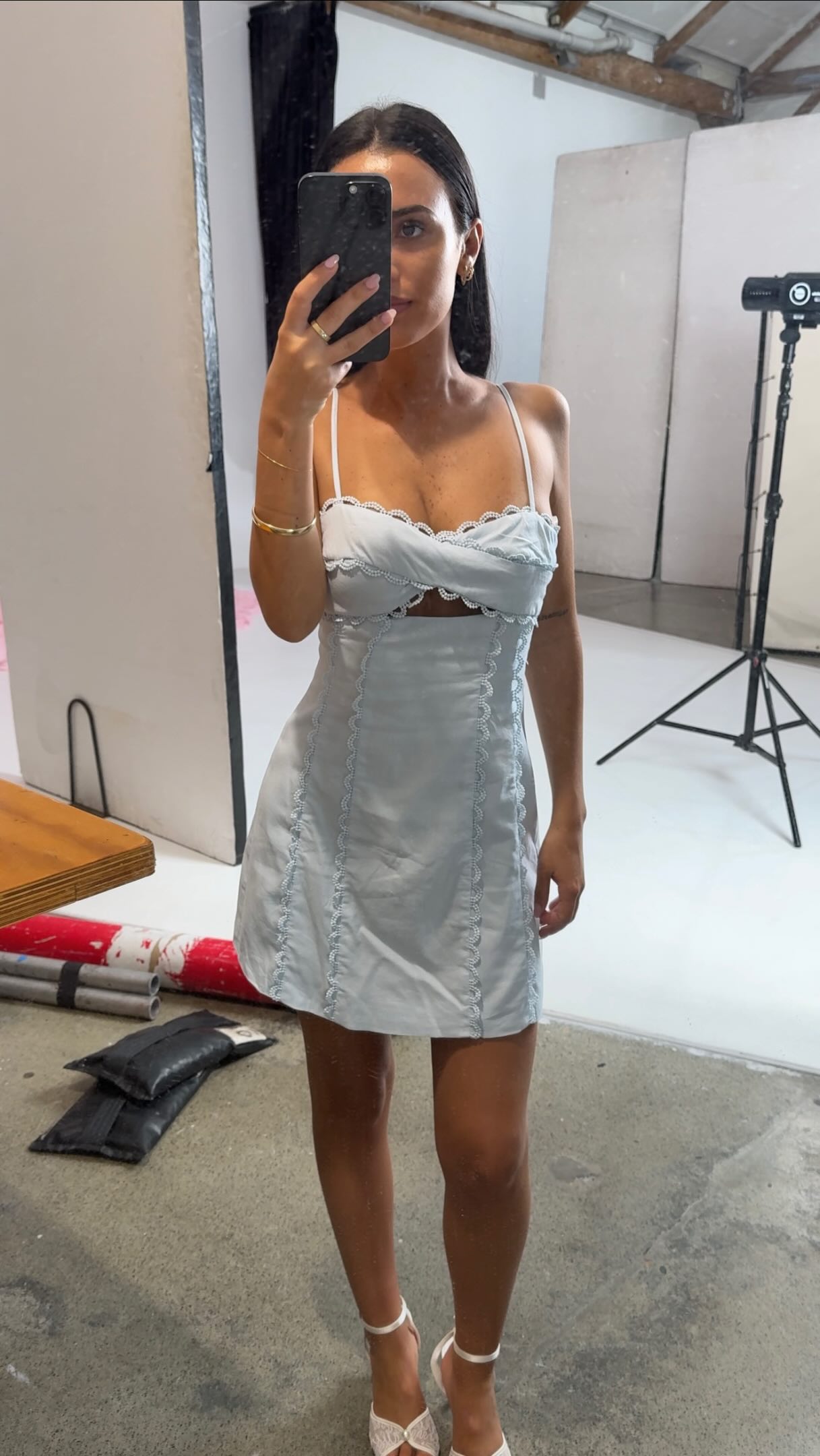 Plans are always better when the dresses coordinate 🩵🤍 #hellomolly , ✨Summer Lane Mini Dress Blue , ✨Summer Lane Mini Dress White | Hello Molly