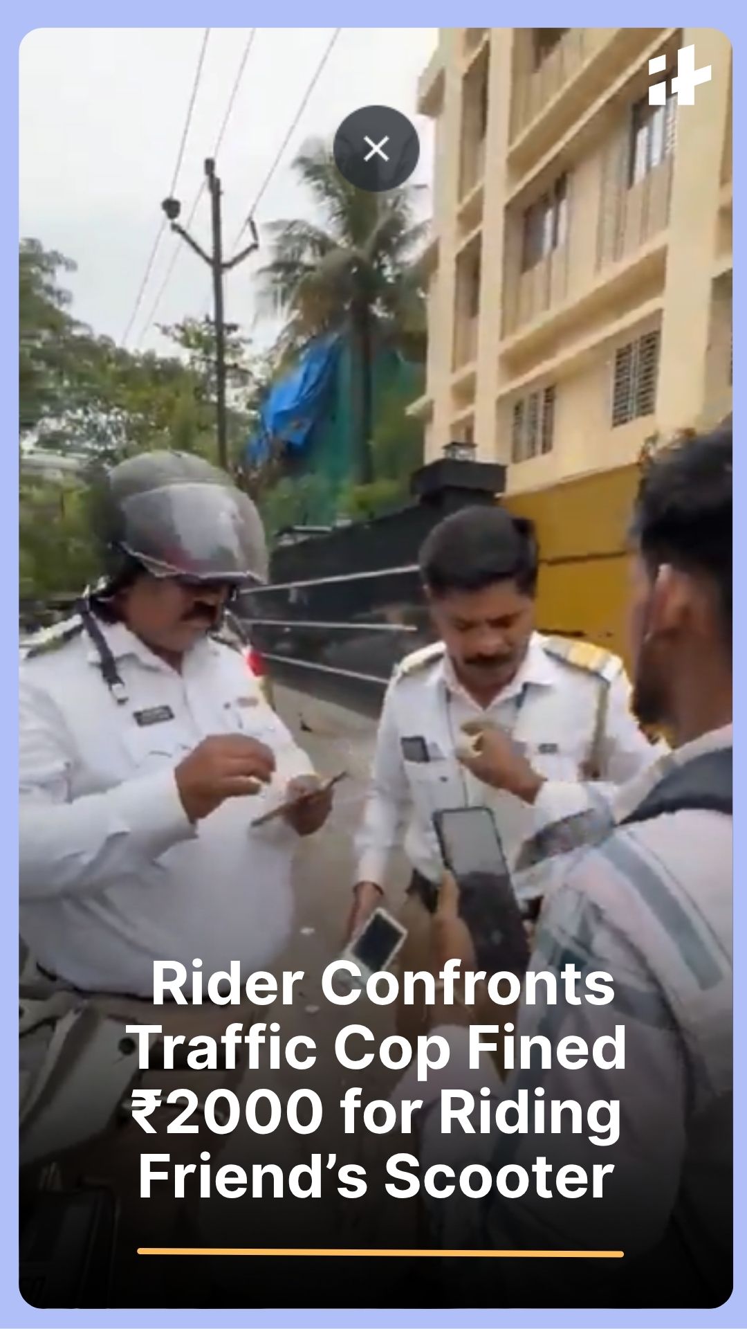 A rare twist on the road! A rider confronted a traffic cop who ended up ...