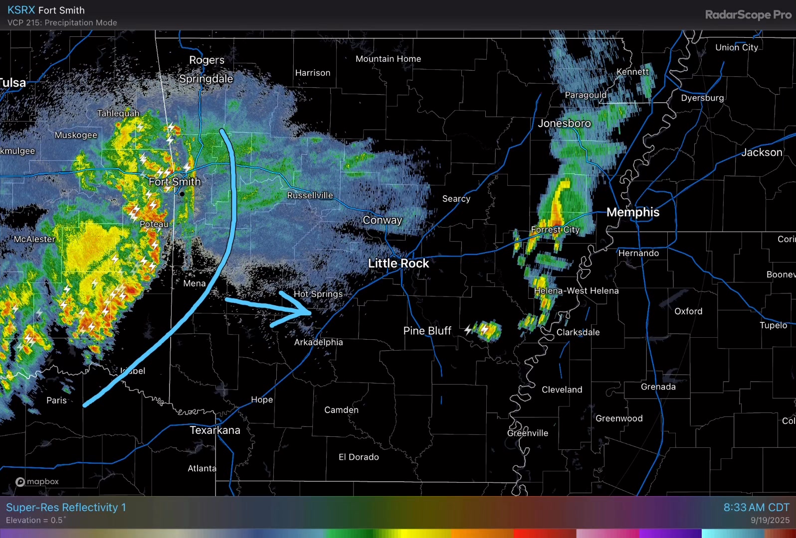 A complex of rain and storms moving into much of western Arkansas from ...
