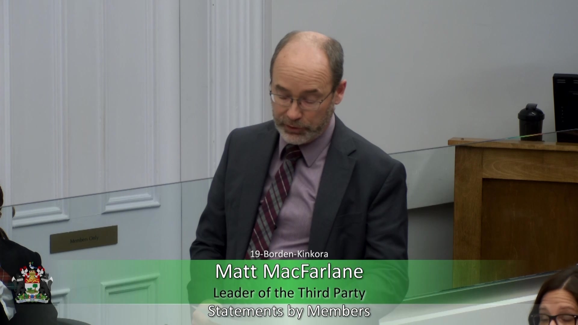 Matt MacFarlane gave a member statement about this PC government's ...